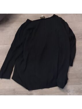Bob Mackie black wearable art long sleeve top size 3x